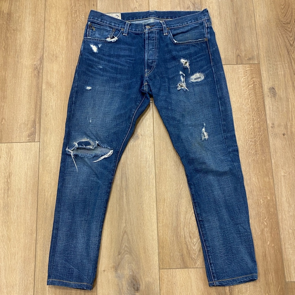 🌟POLO RALPH LAUREN🌟 MENS DISTRESSED SULLIVAN SLIM JEANS SZ 32